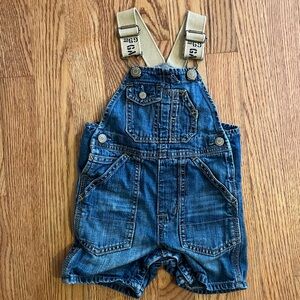 Baby Gap Infant Denim Overall Shorts 6-12 Months